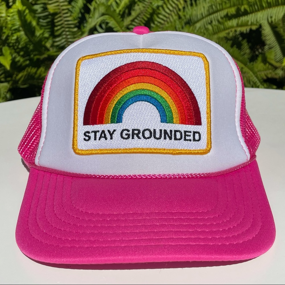 Aviator Nation Stay Grounded Rainbow Trucker Hat - Never Worn!